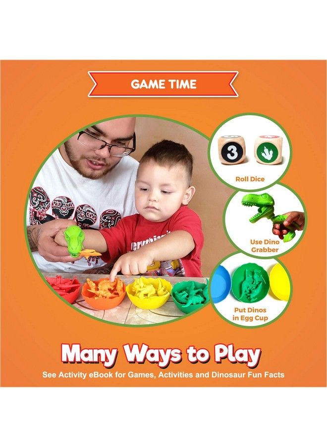 Jumbo Sorting & Counting Dinosaurs Matching Game Educational Dinosaur Toys For 2 3 4 5 Year Olds With 54 Math Manipulatives, Dino Grabber, Toddler Games Dice, Toy Storage & Kids Activities Ebook - Image 5