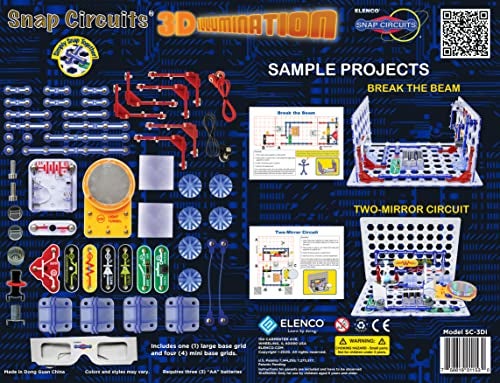Snap Circuits 3D Illumination Electronics Exploration Kit | Over 150 STEM Projects | Full Color Project Manual | 50 Parts | STEM Educational Toys for Kids 8+ - Image 2