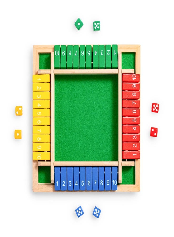 Black long Di fang Classic Shut The Box Game -8.66 inches, Family and Friend Travel Math dice Board Game Set, Camping Party bar Game. - Image 2