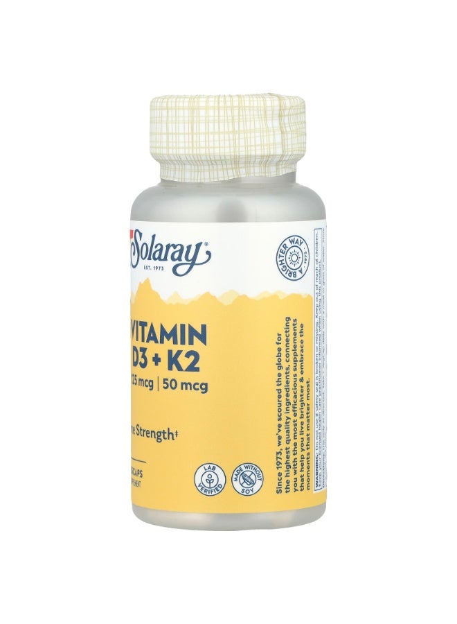 SOLARAE Vitamin D3 + K2, 60 VegCaps - Image 5