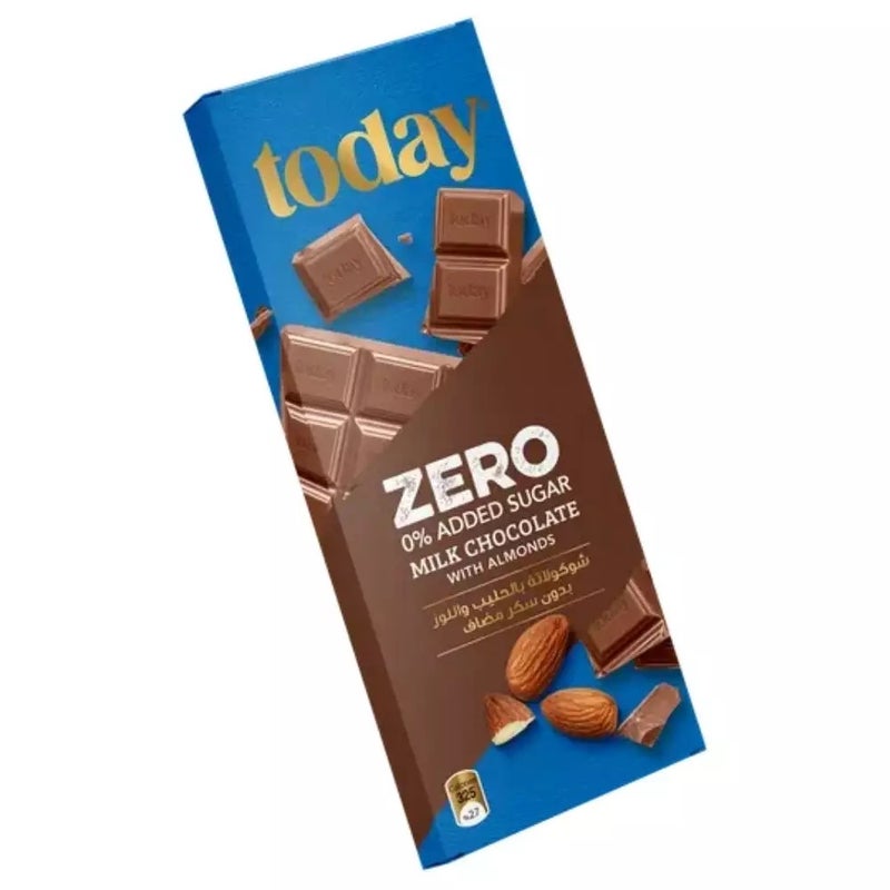 Today Zero Added Sugar Dark Chocolate with Almonds- 65gms