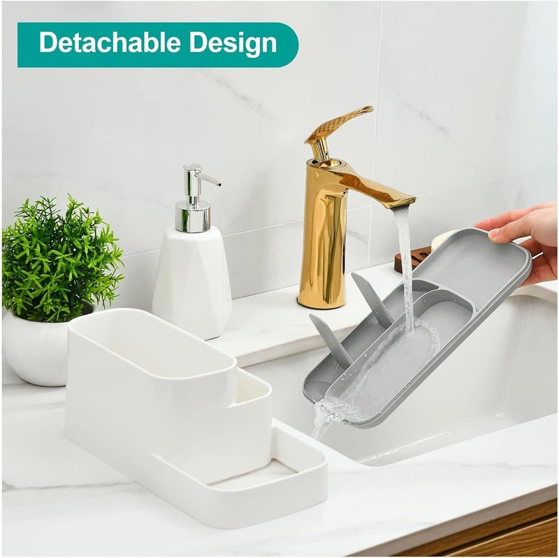 COOFANDY 5 Compartments Storage Organizer for Kitchen Counter Vanity Organizer, Detachable Bottom, Washroom Organizer for Toothbrush, Toothpaste, Comb, Makeup Brush, Razor Saving Kit, Desk Organizer - Image 4