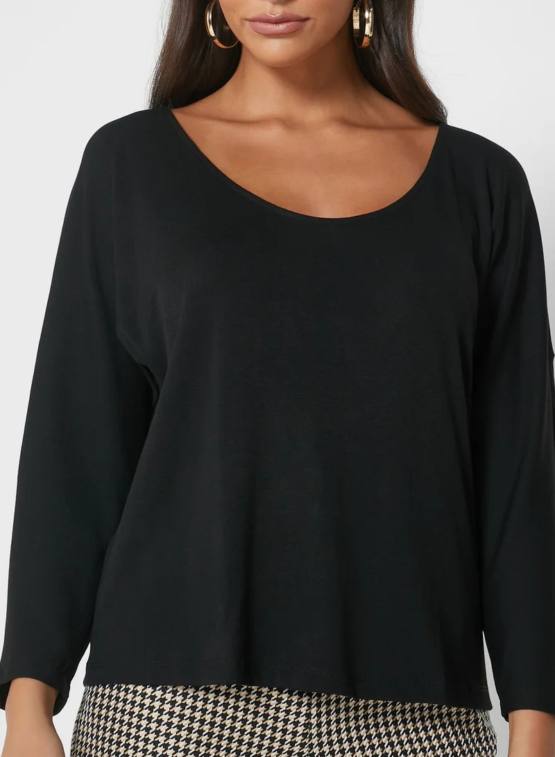 MANGO Scoop Neck T-Shirt