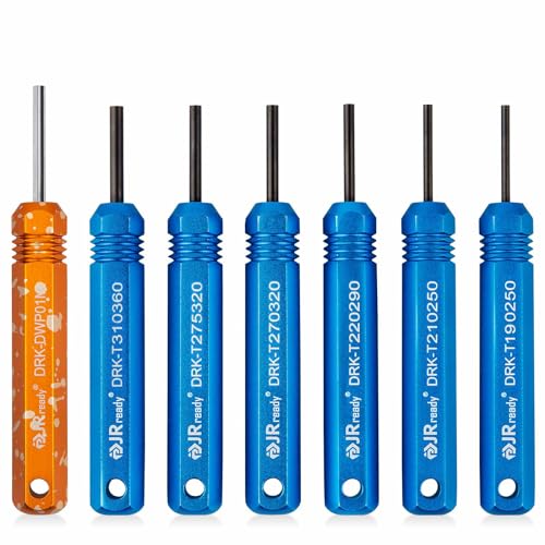JRready ST5252 Pin Removal Tools Kit for AMP/Molex .062" & 0.093" Pins and Socket Contact Connectors, Delphi Weatherpack/Molex Pin Extractor Tool kit 7PCS Size - Image 1