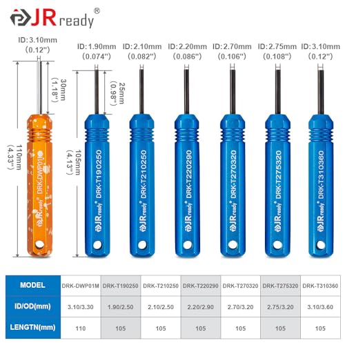 JRready ST5252 Pin Removal Tools Kit for AMP/Molex .062" & 0.093" Pins and Socket Contact Connectors, Delphi Weatherpack/Molex Pin Extractor Tool kit 7PCS Size - Image 3