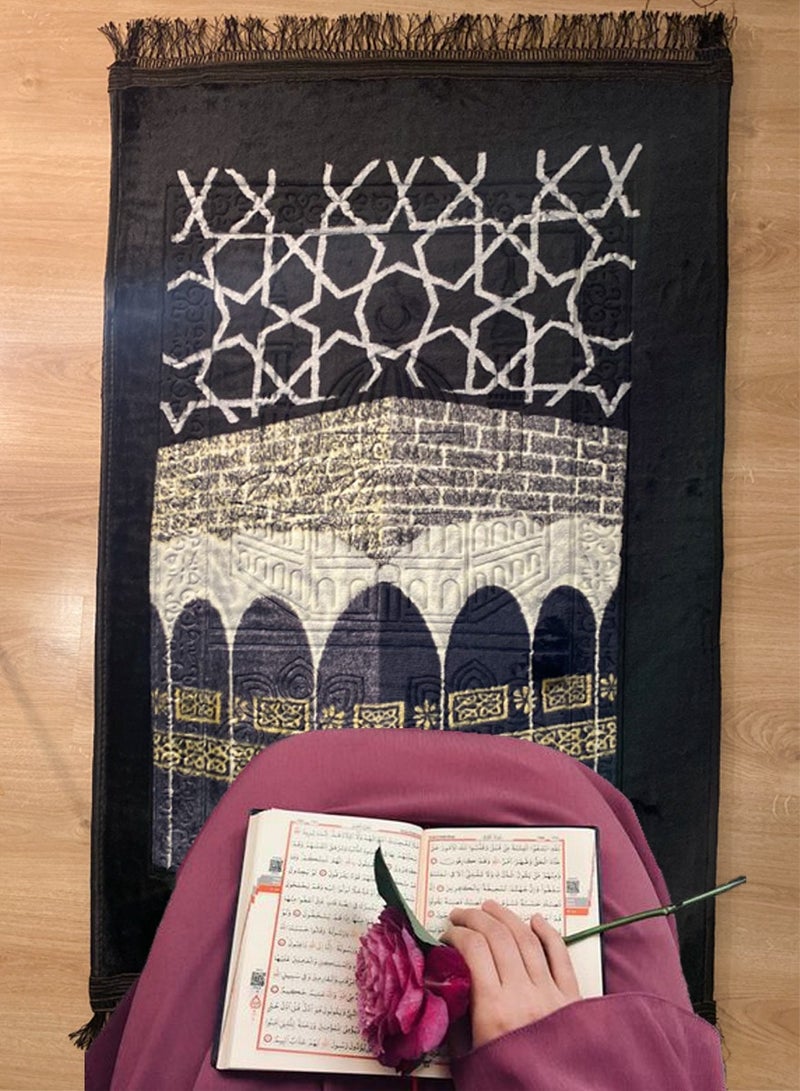 ISHWAZ Prayer mat of Kaaba shape premium quality specially designed so it will comfort you while praying  - Image 2