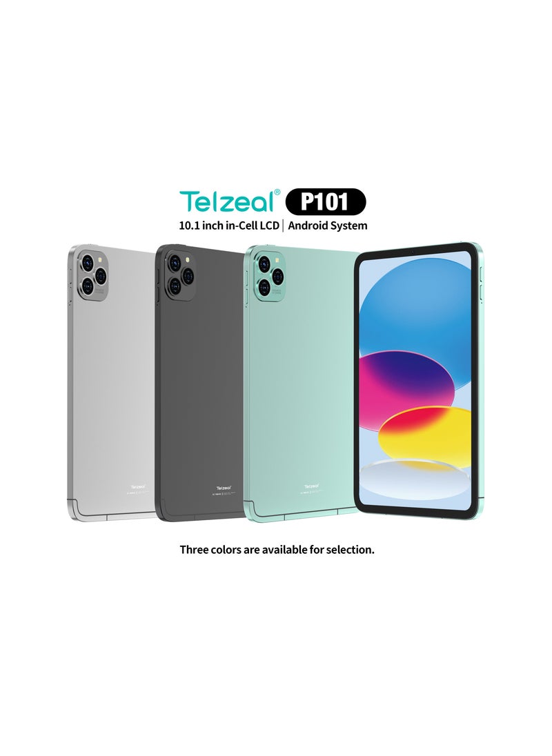Telzeal Telzeal P101 ,10.1 Inch Android 13 Tablet with 5G WiFi and Dual SIM 8GB RAM 512GB ROM 8000 mAh High Capacity Battery Wireless Keyboard and Mouse Green  - Image 3