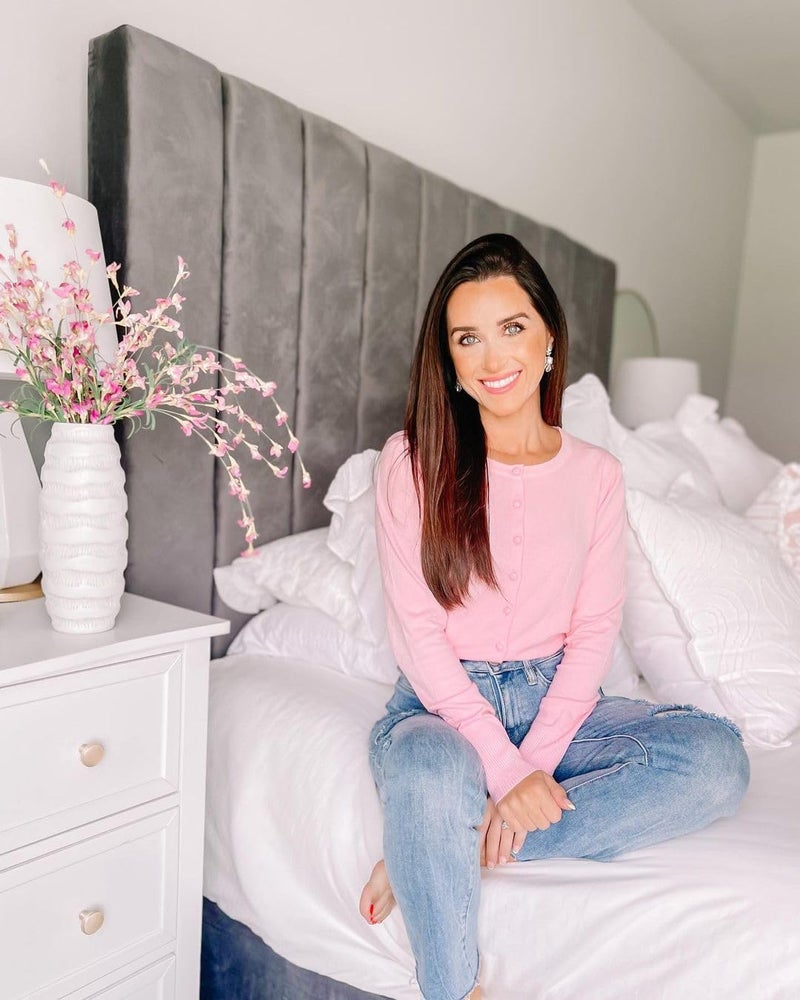 Newshows Women's 2026 Lightweight Cardigan Button Down Long Sleeve Light Crew Neck Soft Trendy Valentine Cardigan Sweater Tops(Pink,Medium) - Image 3