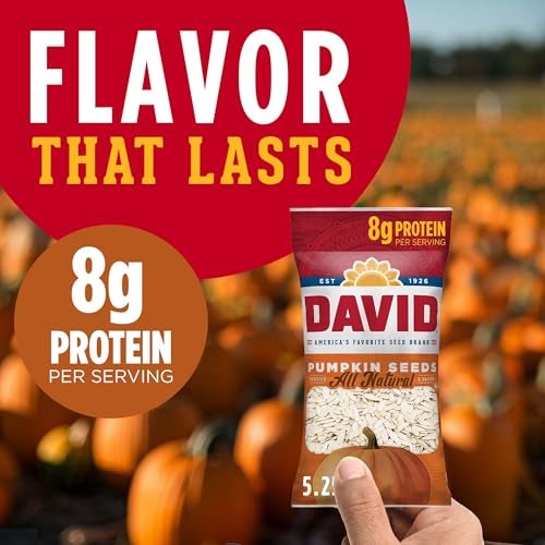 DAVID All Natural Pumpkin Seeds 225 oz Pack of 12 - Image 5