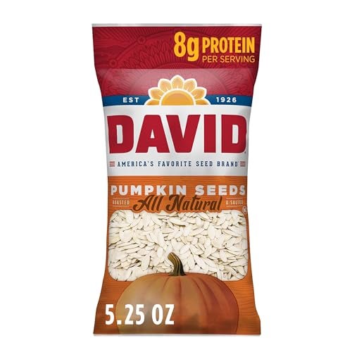 DAVID All Natural Pumpkin Seeds 225 oz Pack of 12 - Image 1