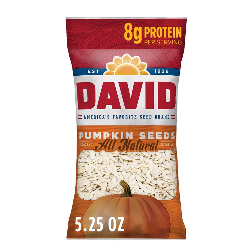 DAVID All Natural Pumpkin Seeds 225 oz Pack of 12 - Image 2