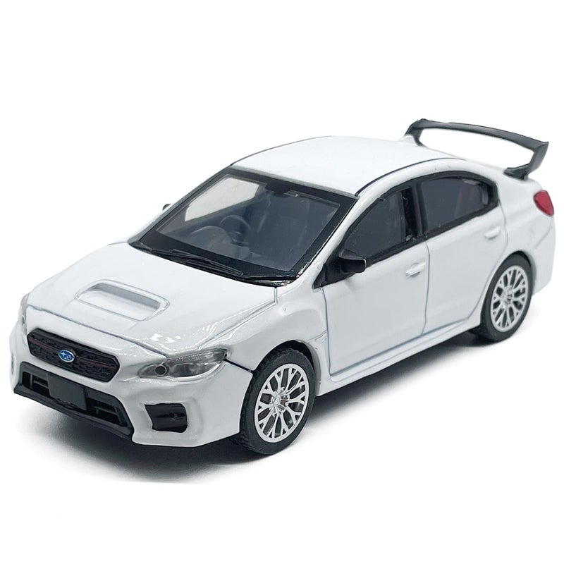 Metanyl 143 Scale 2020 Impreza WRX STI S209 Model Toy Car Diecast Toy Vehicle Racing Sports Sedan Metal Alloy Childrens Pull Back Vehicle Mens Collection Toys for Boys Kids Gifts Cake Topper White - Image 3