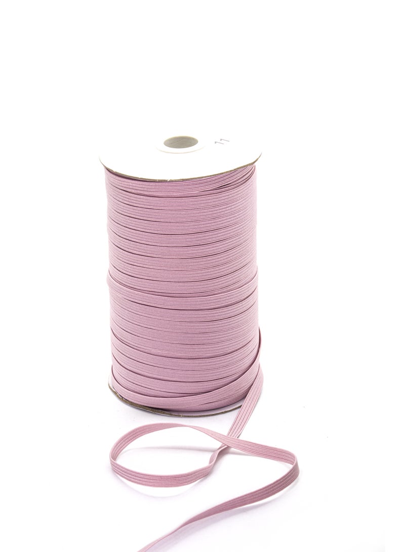 Premium Elastic Band - 6mm, 144 Yards Roll - Dirty Pink - Ideal for Sewing and Crafting - Image 1