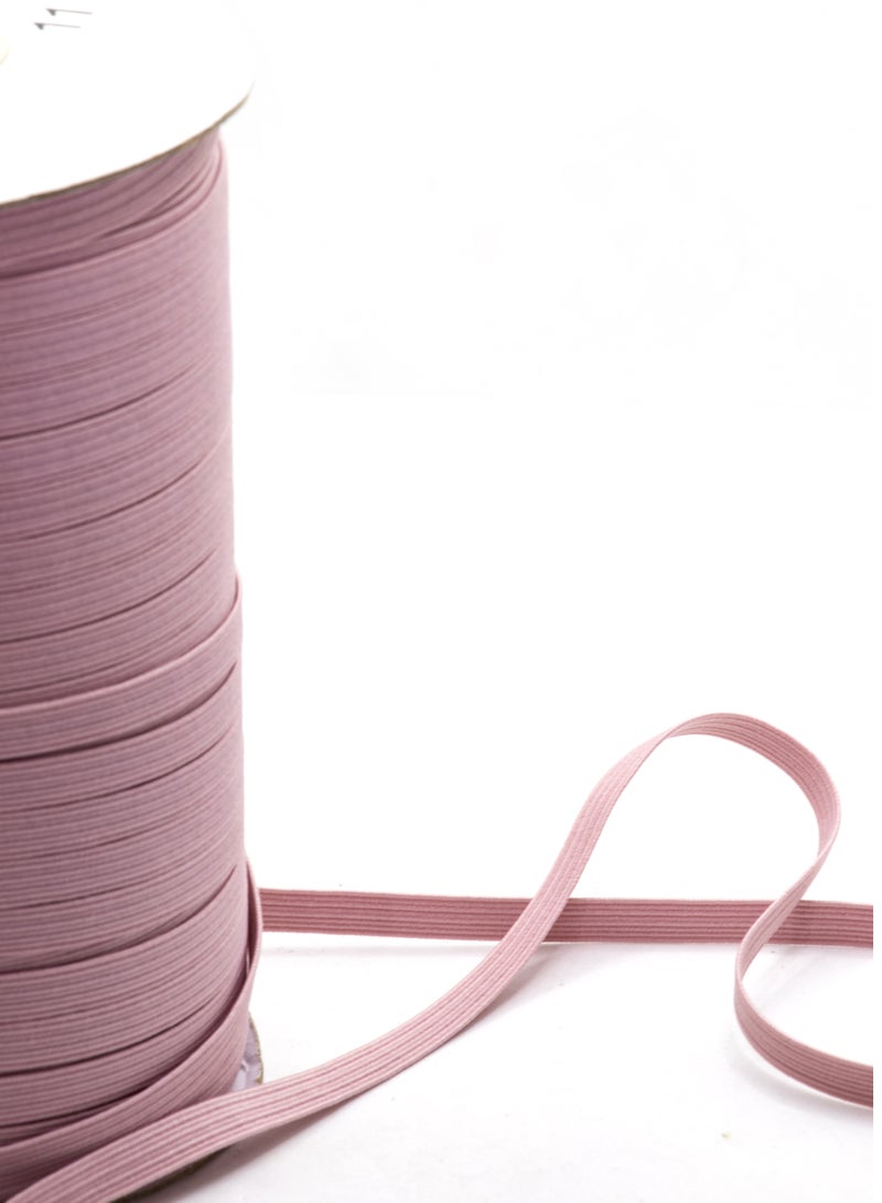 Premium Elastic Band - 6mm, 144 Yards Roll - Dirty Pink - Ideal for Sewing and Crafting - Image 2