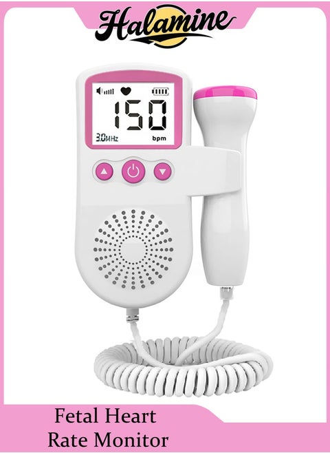 Fetal Heart Rate Monitor, Portable Ultrasound Doppler,  with LCD Screen