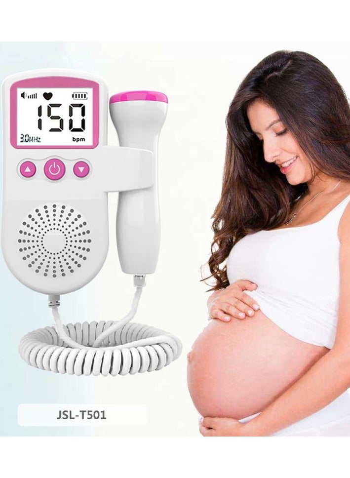 Halamine Fetal Heart Rate Monitor, Portable Ultrasound Doppler,  with LCD Screen - Image 3