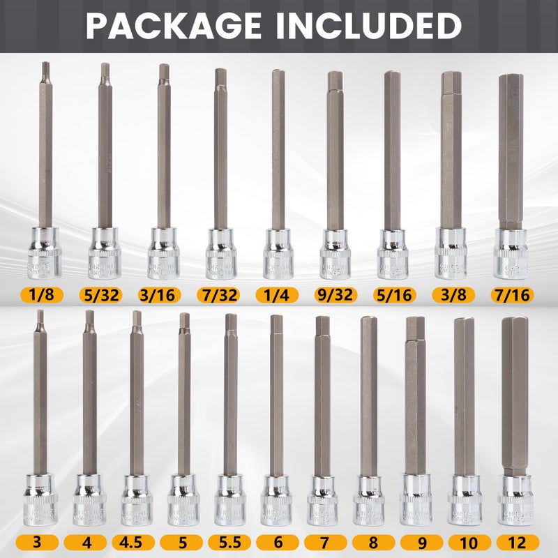 MulWark 64-Piece Master-Torx-Automotive-Mechanics-Tool | 3/8, 1/4, 1/2 in. Drive Torx Bit Socket and External Torx Socket Set w./ Impact Adapter and Reducer | S2 and Cr-V Steel - Image 2