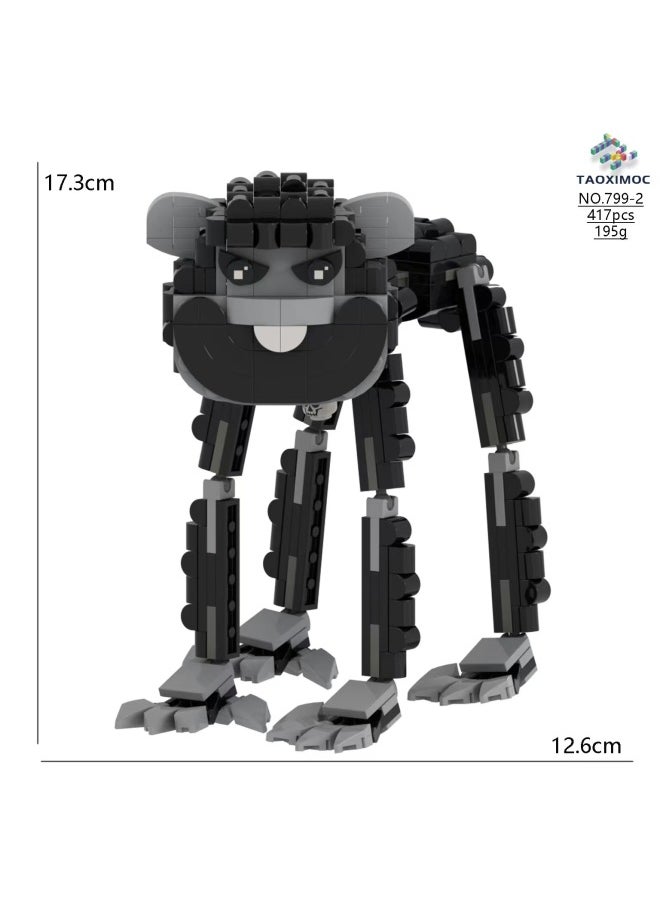 null - Poppy Playtime 4 Bobby's Game Time Season 4 Game Peripheral Toy Building Blocks Model Ornaments-Color:799-3 Crow Bobo - Image 1