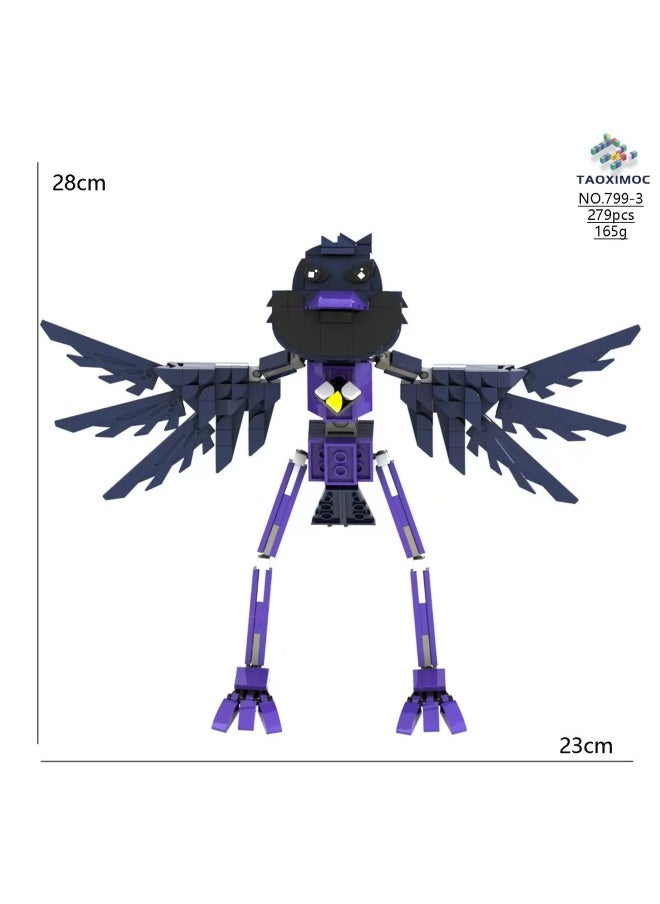 null - Poppy Playtime 4 Bobby's Game Time Season 4 Game Peripheral Toy Building Blocks Model Ornaments-Color:799-3 Crow Bobo - Image 1