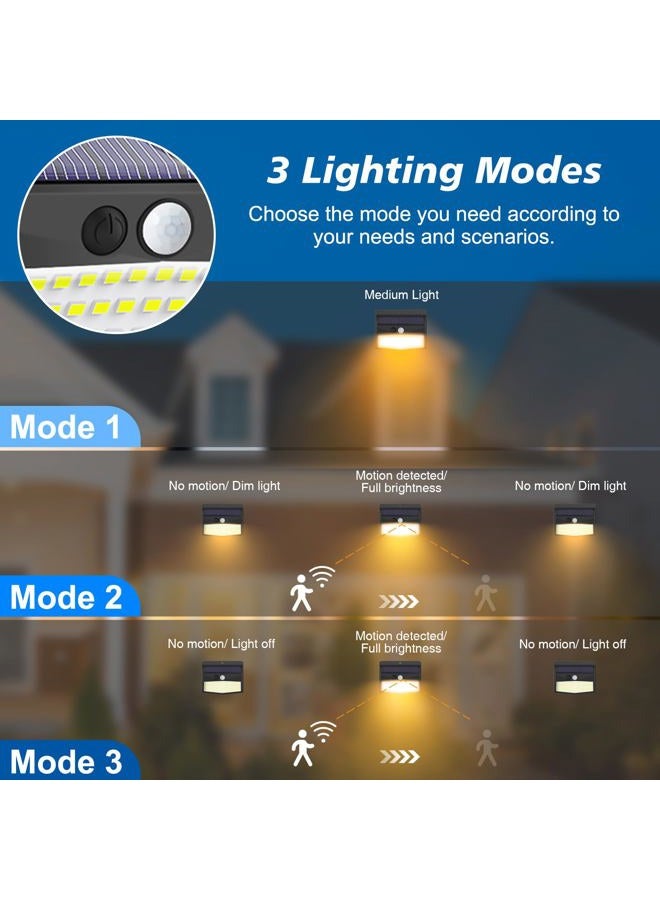 Peasur 2 Pack 138 LED Solar Lights Warm White - Image 3