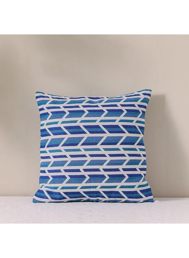 دانوب هوم Woven Cushion  | Patio Throw Pillow Garden Farmhouse Decor | Decorative Cushion For Outdoor Seating Chair Sofa Swing Gazebo 45X45cm-Cypress Dazzling Blue