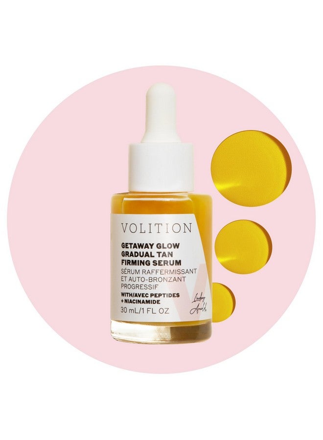 VOLITION Volition Beauty Getaway Glow Gradual Tan Firming Facial Serum - Hydrating & Plumping Tanning Drops - Peptides, Niacinamide & Black Walnut Extract for Natural Tanning - Image 1