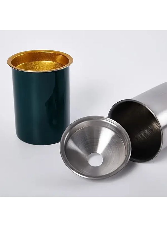 Stainless Steel Windproof Ashtray With Lid Black Smokeless Round Design - Image 5