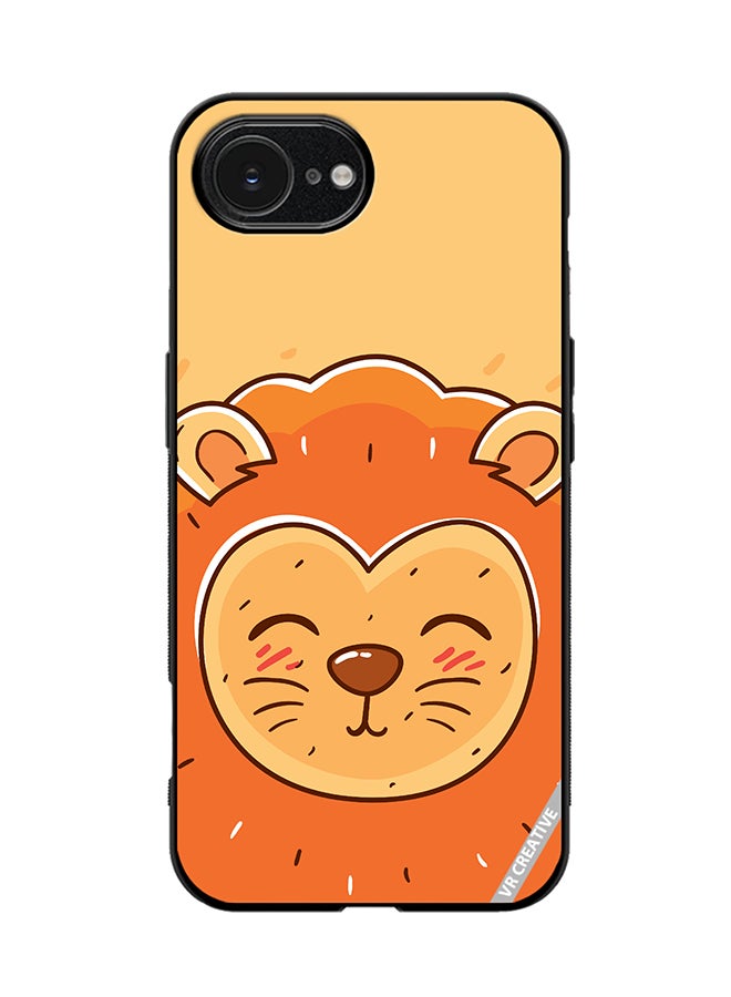 Protective Case Cover For Apple iPhone 16e Sleeping Lion Design Multicolour