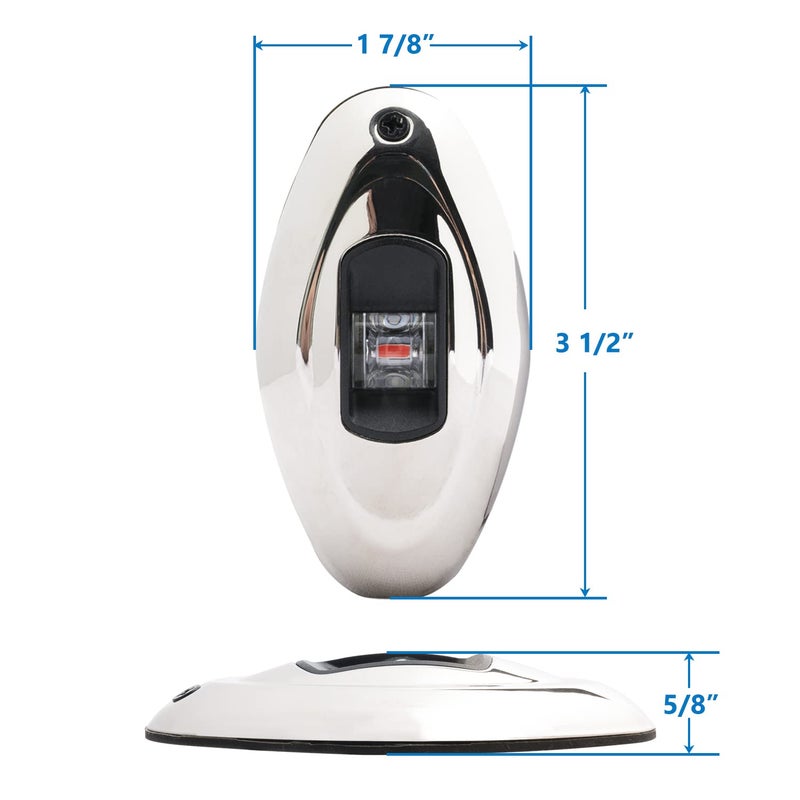 MARINE SYSTEM Stainless Steel LED Boat Navigation Lights, Boat Bow Light, Marine Boat Navigation lamp. Perfect for Pontoon, Skeeter, Power Boat and Skiff - Image 2
