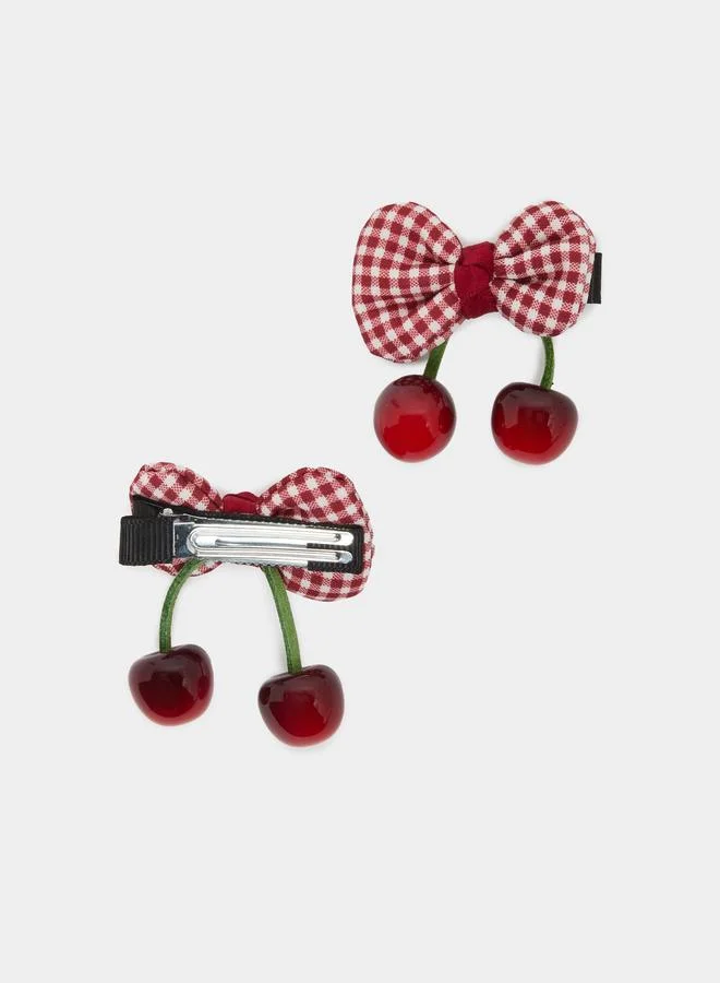 Styli Set of 2 - Red Cherry Hair Clips