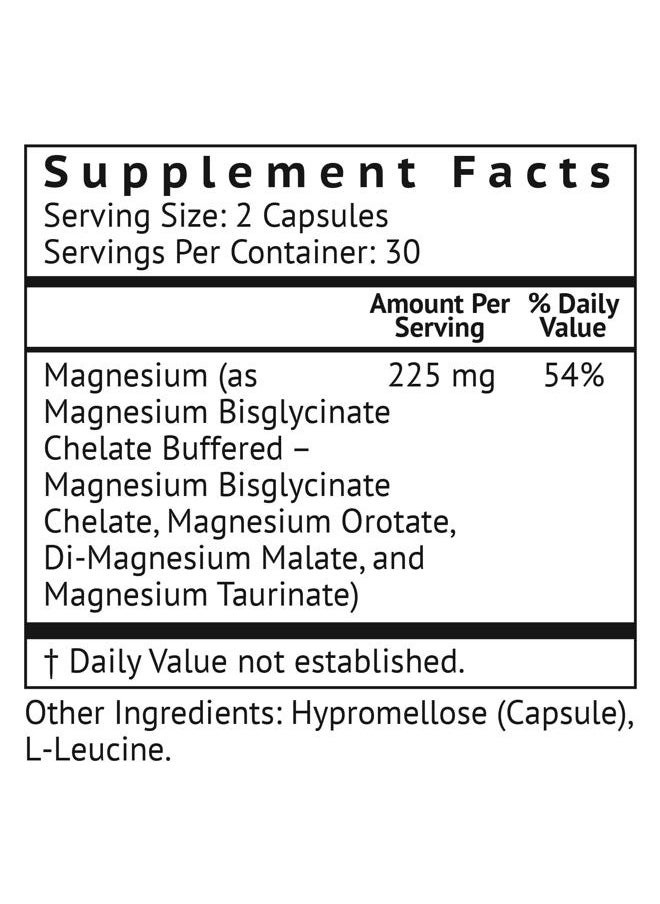VitaMonk - Quad Magnesium Blend by Vitamonk - with Magnesium Orotate, Glycinate Chelate, Magnesium Taurate and Di- Magnesium Malate - High Absorption Magnesium Complex for Sleep, Heart, and Mood - Image 1