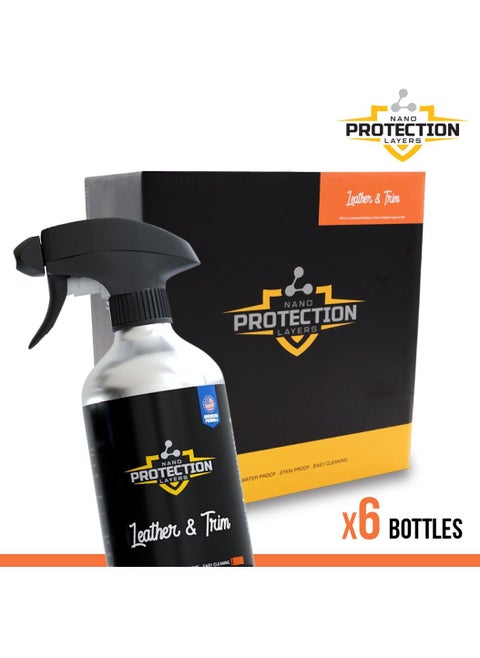 Leather & Trim protection product, that preserves its original appearance - color, and feel of the natural leather - while coating it with a protectant invisible layer – breathable | 6 Pack 3000ml.