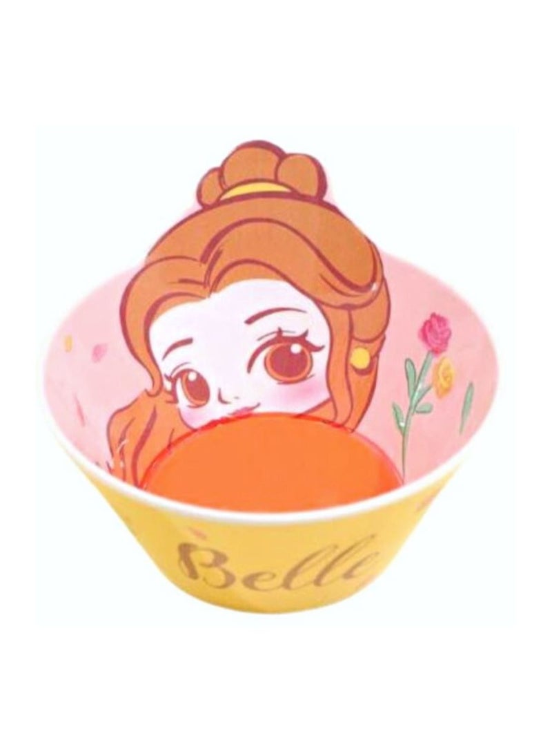 Disney Melamine Anti Shock Drop Proof Dining Bowl and Cup Set for Kids and Toddlers  perfect for cereal, snacks, juice, or milk.(Belle) - Image 2