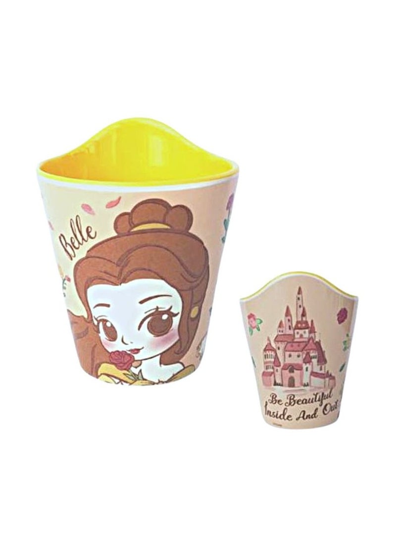 Disney Melamine Anti Shock Drop Proof Dining Bowl and Cup Set for Kids and Toddlers  perfect for cereal, snacks, juice, or milk.(Belle) - Image 3
