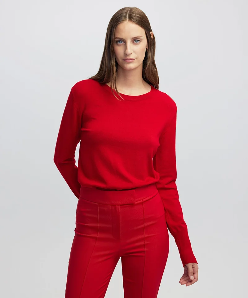 ابيكول Contrast Button Knit Sweater