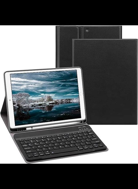 AWH Keyboard Case for iPad 10.2 2020 (2020 8th Generation/ 2019 7th Generation) iPad 7th Gen Case with Wireless Keyboard - iPad Air 3rd Gen Case with Magnetic Detachable Bluetooth Keyboard-Black