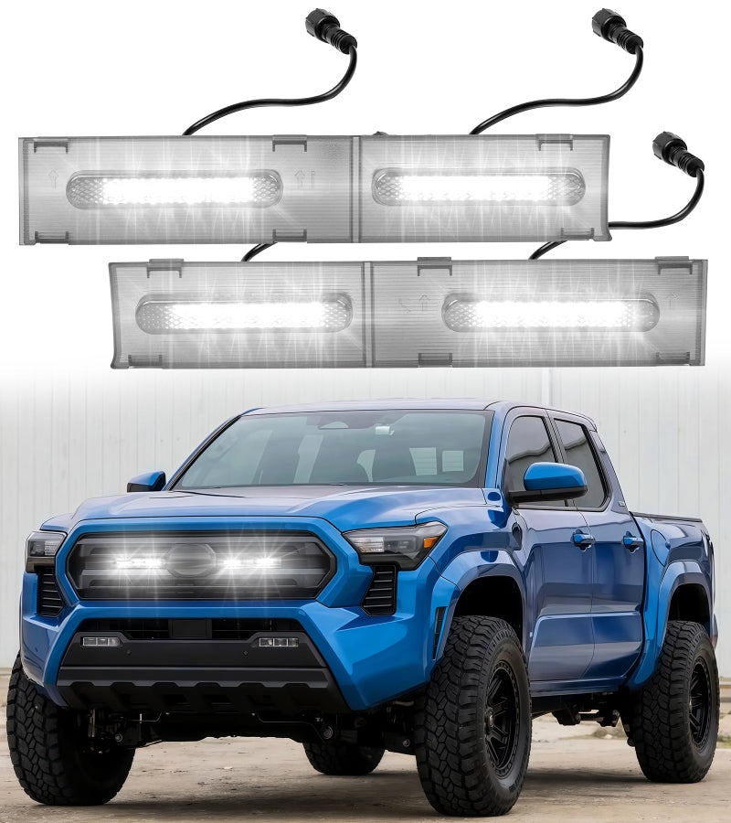 NEOXIST Direct-Snap LED Grill Lights for 2024 2025 2026 Toyota Tacoma Raptor Lights Front Grille Light Bar 4th Gen Tacoma Accessories (White, SR SR5 Only) - Image 1