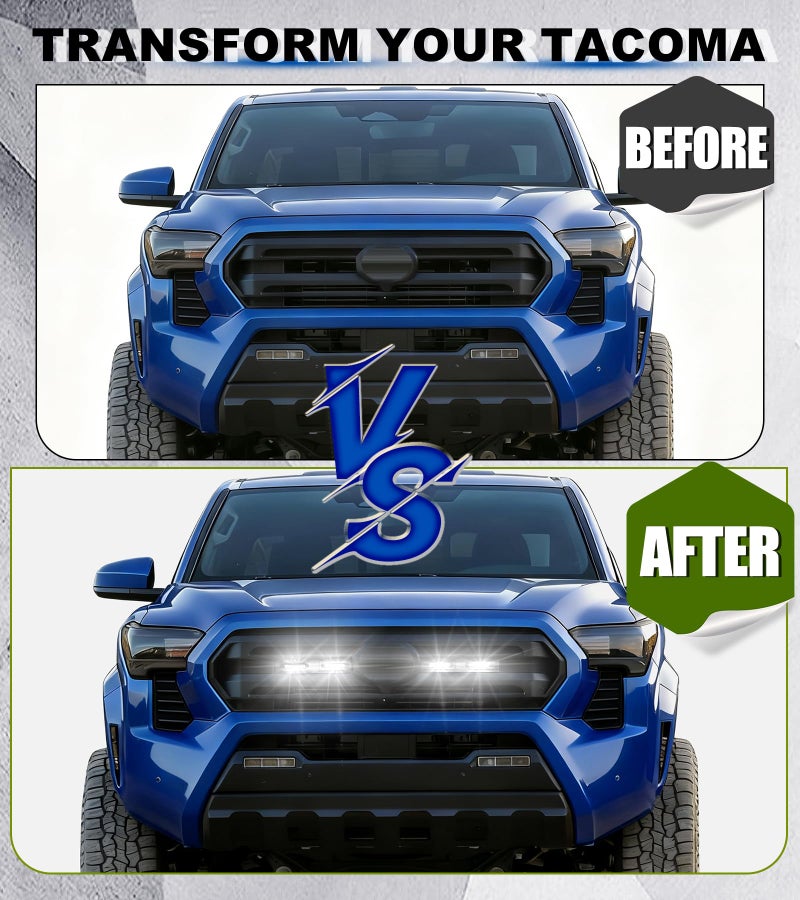 NEOXIST Direct-Snap LED Grill Lights for 2024 2025 2026 Toyota Tacoma Raptor Lights Front Grille Light Bar 4th Gen Tacoma Accessories (White, SR SR5 Only) - Image 3