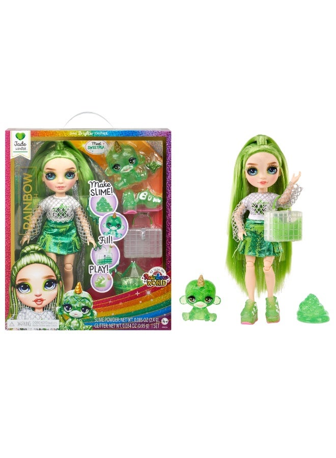 Rainbow High Jade Hunter Slime Kit & Pet Fashion Doll (28 cm) - Image 5