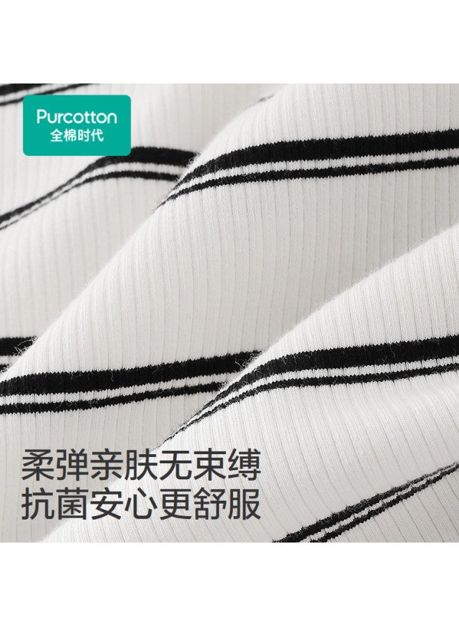 purcotton Classic Striped Long Sleeve T-Shirt For Women, Commute Fashion Simple And Casual - Image 5