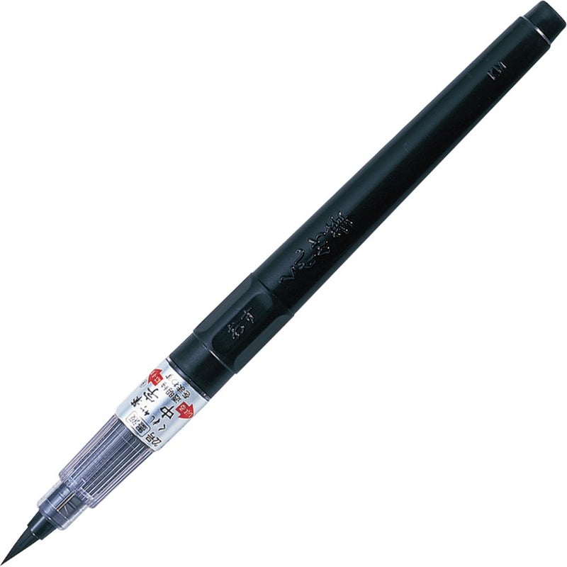 Kuretake Fude Brush Pen (No.22), Medium tip marker, Black Ink Refillable, for Calligraphy, Manga, Drawing, Professional, Artist, Made in Japan - Image 5
