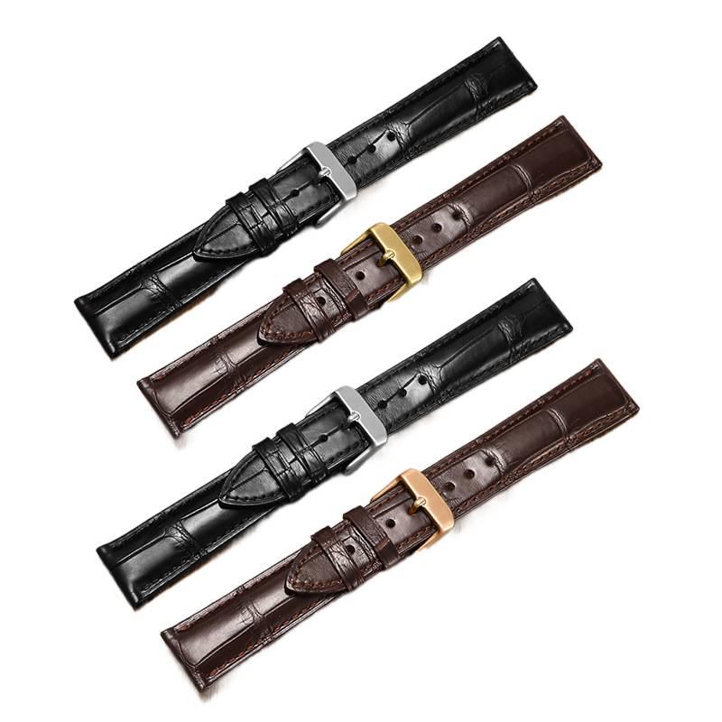Leather Smartwatch Band in Black for daily smartwatch wear and replacement strap Family Use Everyday Use Home Use Travel Use Outdoor Use Portable - Image 1