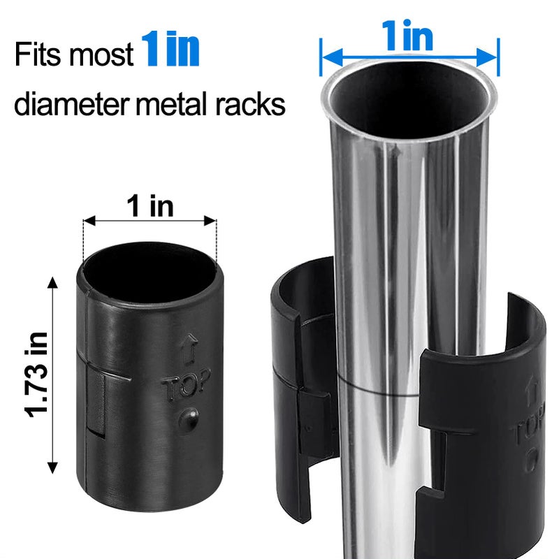 ANPHSIN 72 Pcs Wire Shelf Clips for 1" Post - 36 Pairs of Wire Rack Lock Clip Replacements for Metal Shelving Sleeves System, Plastic Parts for Stability and Layer Spacing Adjustment - Image 2