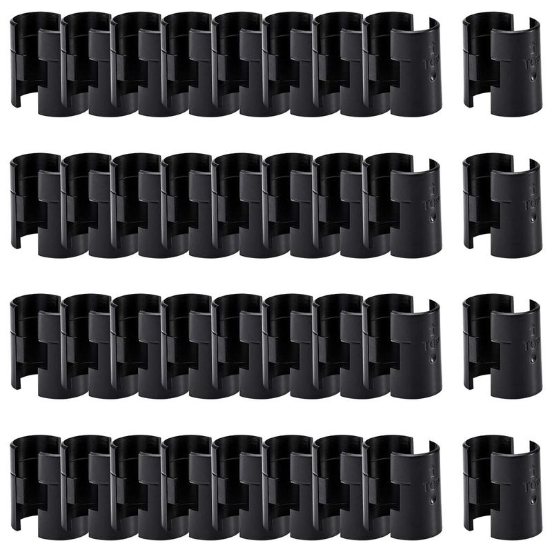 ANPHSIN 72 Pcs Wire Shelf Clips for 1" Post - 36 Pairs of Wire Rack Lock Clip Replacements for Metal Shelving Sleeves System, Plastic Parts for Stability and Layer Spacing Adjustment - Image 1