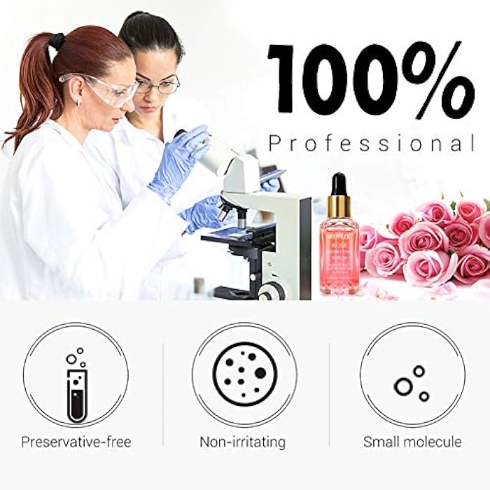 BREYLEE Rose Face Serum, Hydrating Serum Moisturizing Serum Face Serum Hydrating with Hyaluronic Acid Alcohol Free Facial Serum for Skin Care(17ml,0.6fl oz) - Image 5