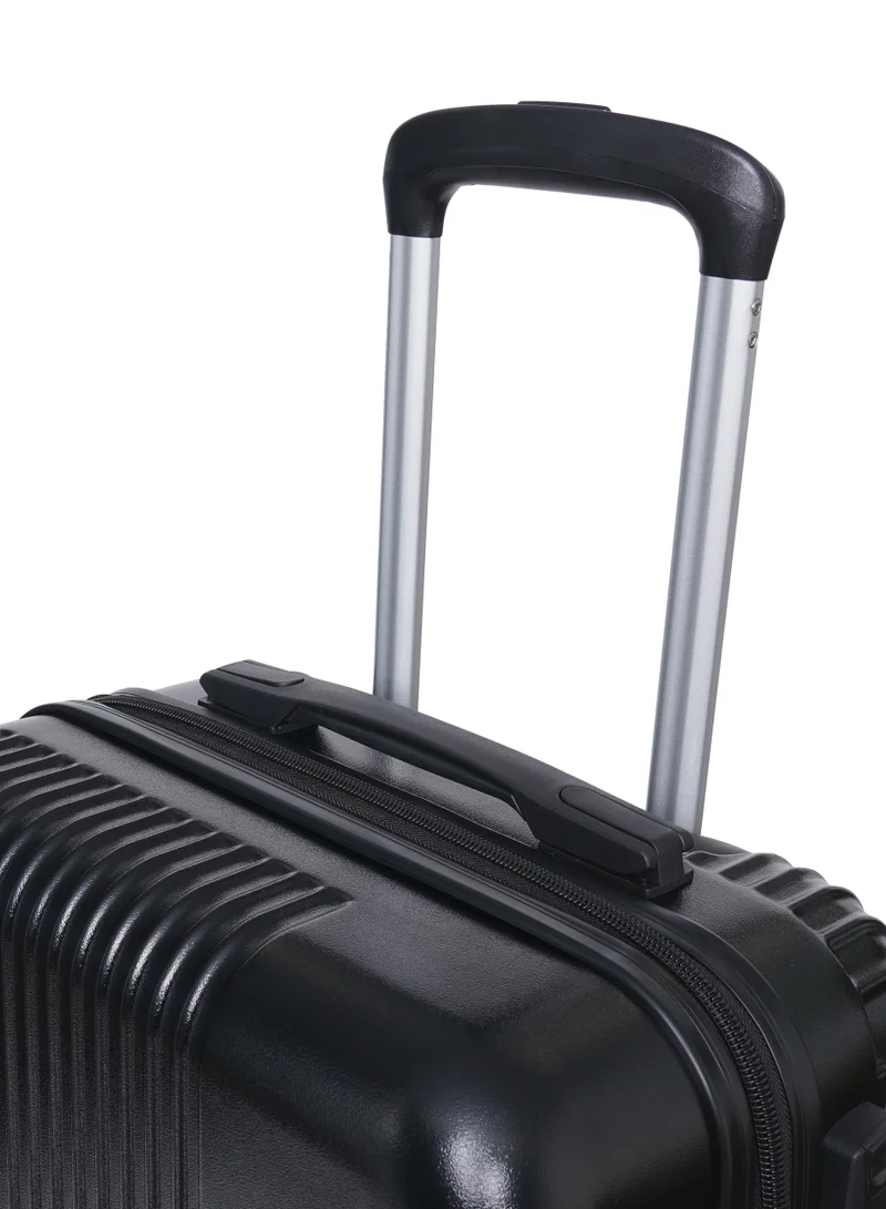 GIORDANO GIORDANO Logo Series Upgraded Luggage Set Black, 3 Piece ABS Hard Shell Lightweight Durable 4 Double Wheels Suitcase Trolley Bag With Secure 3 Digits Number Lock. (20/24/28 INCH )