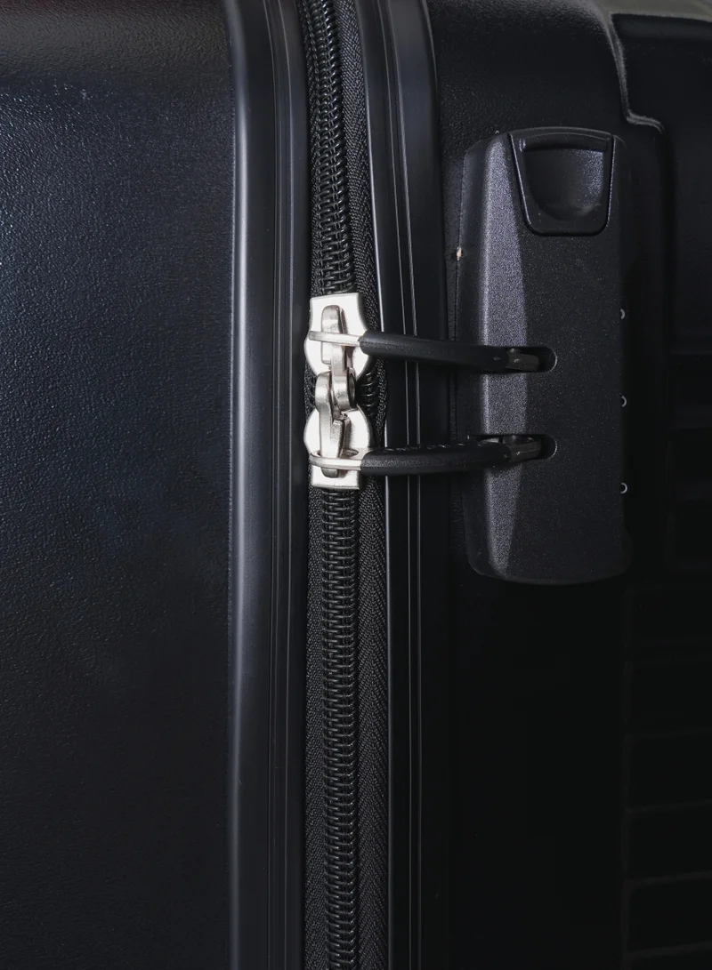 GIORDANO GIORDANO Logo Series Upgraded Luggage Set Black, 3 Piece ABS Hard Shell Lightweight Durable 4 Double Wheels Suitcase Trolley Bag With Secure 3 Digits Number Lock. (20/24/28 INCH )