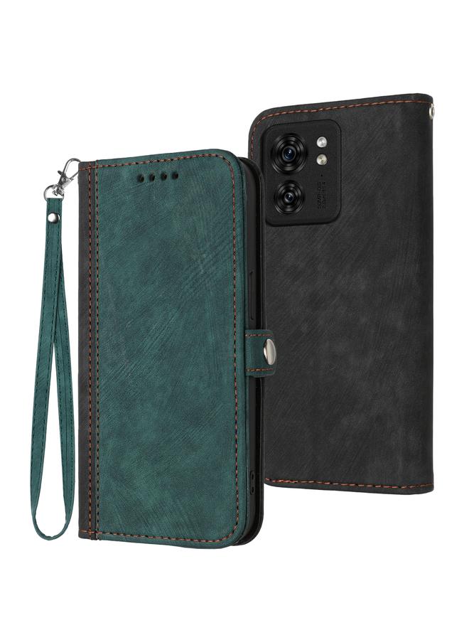 S-TOP Case For Motorola Edge 40 Side Buckle Double Fold Hand Strap Leather Phone Case - Image 1