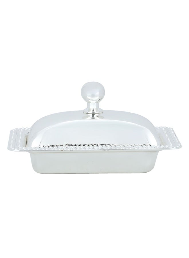 Alsaif Gallery Al Saif Gallery steel date, rectangular, with lid, 12.3 cm - silver - Image 1