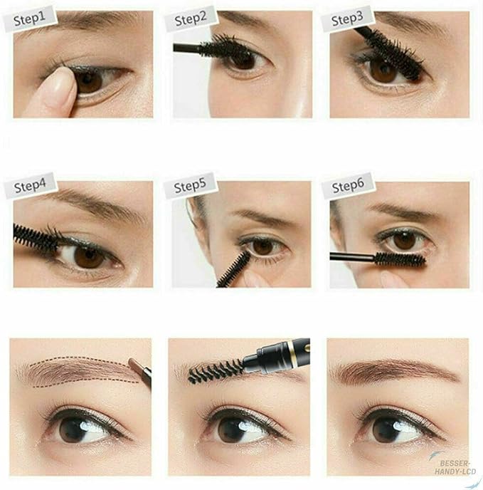 MISKEEN Mascara Wands Bulk Disposable Eyelash Eye Brow Brushes Applicator Spoolie Applicator Lash Extensions Makeup Black Silver Pink Red Tool Set BLACK 500 - Image 5